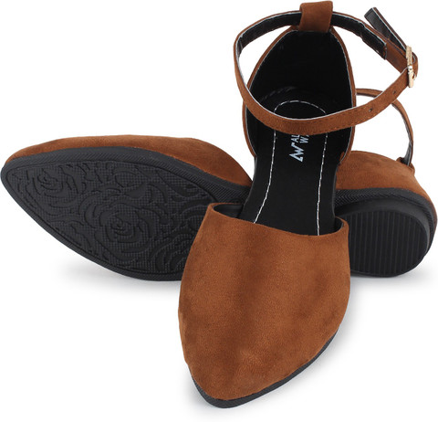 Alley Walk Suede Bellies Platform shoe Strap Adjustable Buckle Ankle Wrap  Plain Ballet Flat Bellies for Women Bellies For Women