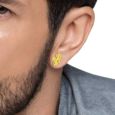 Buy morir Gold Plated Om Trishul Mahadev Trishul