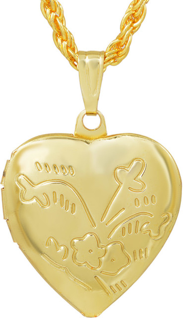 morir Gold Plated Heart Shaped Openable Memory Photo Lockets Valentines Day  Gifts Fashion Chain Pendant Locket Necklace Gifts Jewelry for Unisex