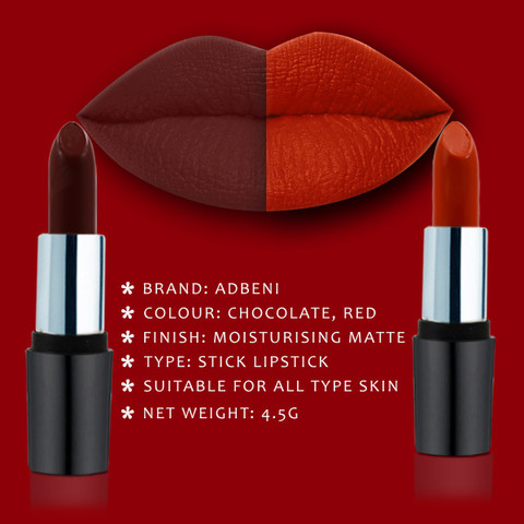 adbeni Moisturizing Matte Lipstick (Toya-001B-124-109) 4.5g Each