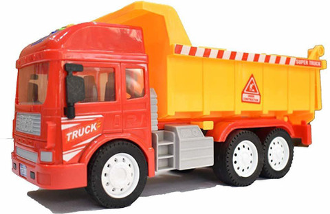 heet Unbreakable Dumper Construction Truck, Friction Power Toy Trucks for  3+ Years Old Boys and Girls, Light Sound Toy for
