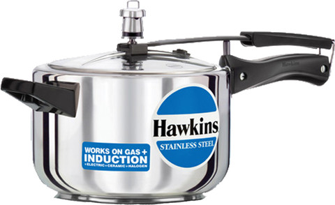 Hawkins Stainless Steel 4 Ltr Pressure Cooker With Hard Anodised 2