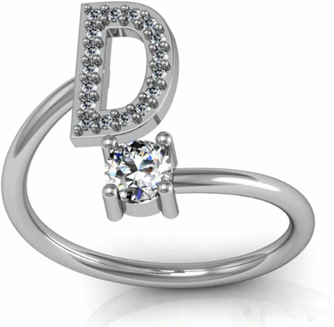 Divastri Jewellery Stylish Heart Name Alphabet Letter Initial D