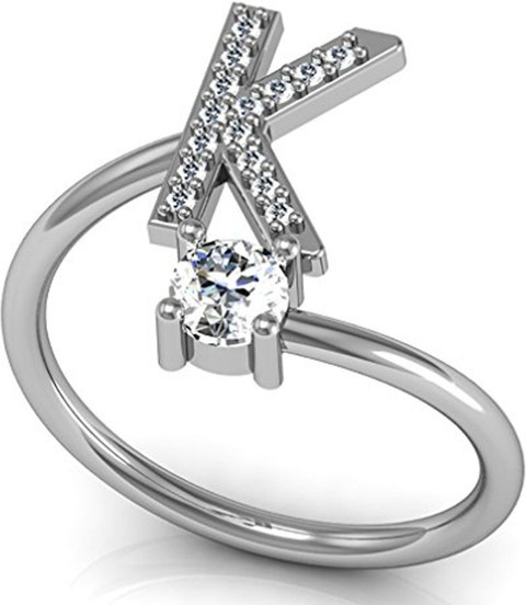 MEENAZ Jewellery Stylish Heart Name Alphabet Letter Initial K