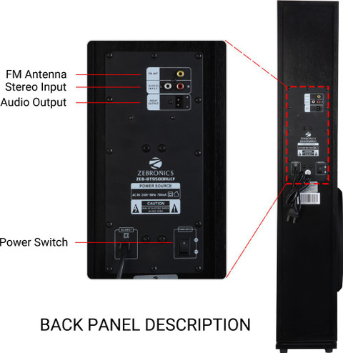 Buy ZEBRONICS ZEB-BT9500RUCF 100 W Bluetooth Tower Speaker Online