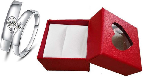 SILVOSWAN Platinum Plated Coupe Ring for Lovers Valentine Gifts