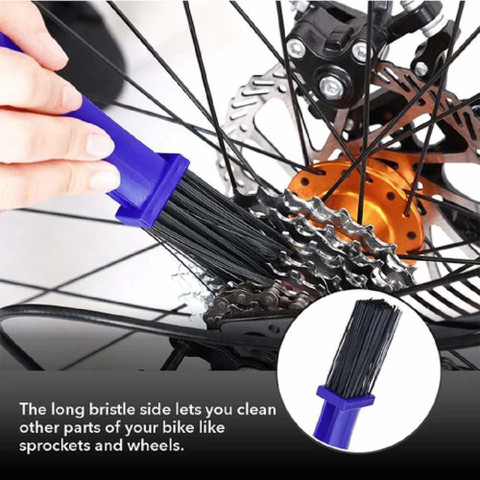 BikerValue Bike Chain Cleaner Brush With Micro Fiber Washing Hand