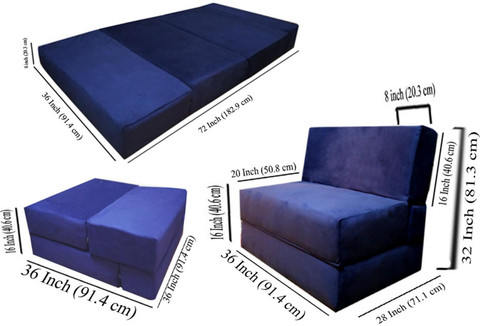 ETERNITY Memory Foam Folding Sofa cum Mattress Bed Mattress Seater Single  Foam Fold Out Sofa Cum Bed