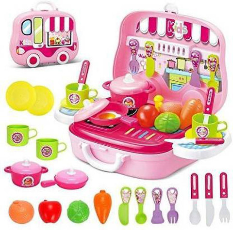 j h traders Kitchen Set Cooking Food Pretend Play Toy 26 Pcs
