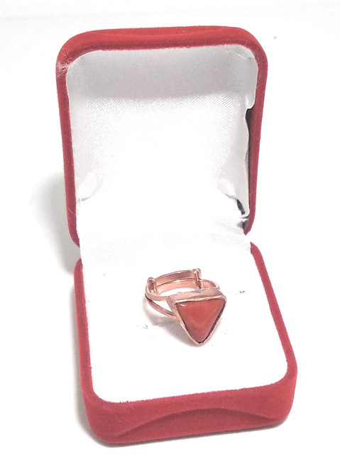 Astrosale Red Coral Ring in Copper For Protection From you all