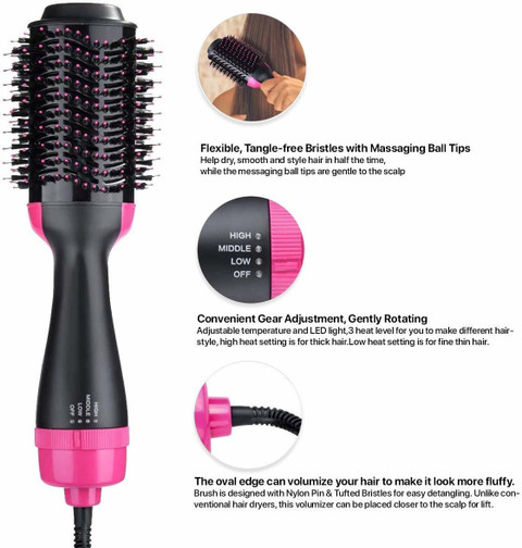 Styler One Step Air Fine Hair Skinny Blow Dry Brush One Step Hot