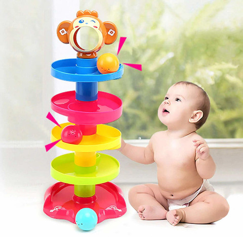 SPKART Monkey Ball Drop Toy for Babies and Toddlers