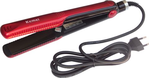 Kemei KM-531 Professional Hairstyling Hair Straightener Hair Portable Ceramic Hair Straightener Hair Straightener (Red) - Image 6
