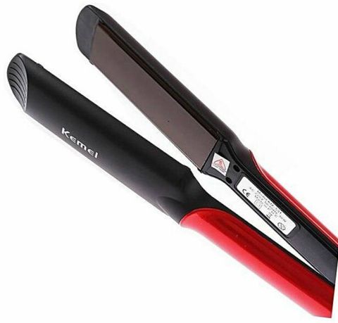 Kemei KM-531 Professional Hairstyling Hair Straightener Hair Portable Ceramic Hair Straightener Hair Straightener (Red) - Image 5