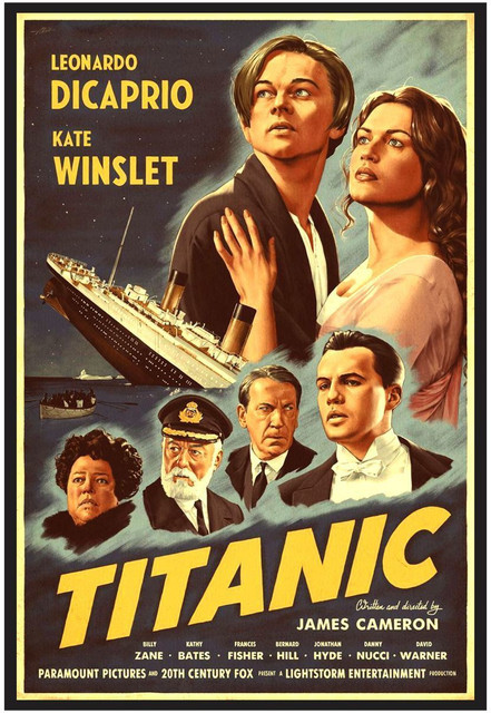 Titanic Poster (Cover Area :- 13 X 19 inch) Paper Print - Abstract
