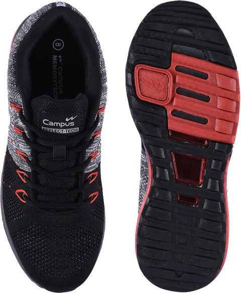 CAMPUS PERIS Running Shoes For Men Buy BLK-DGRY-RED Color CAMPUS