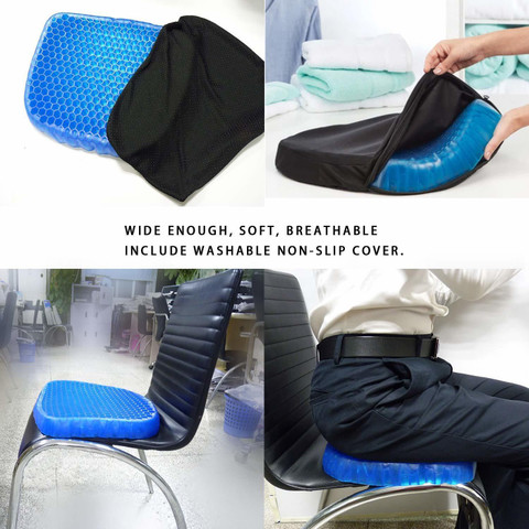 Fitaza Egg Seater Gel Orthopedic Seat Cushion Pad Ankle Support Back  Lumbar Support