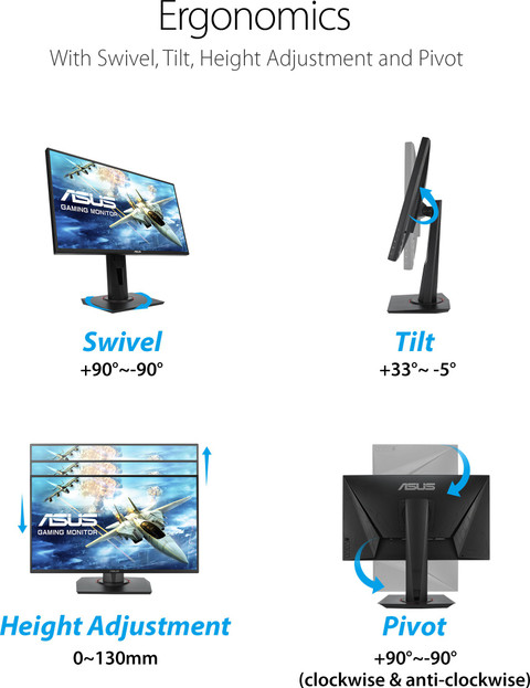 ASUS cm (25 inch) Full HD LED Backlit TN Panel Wall