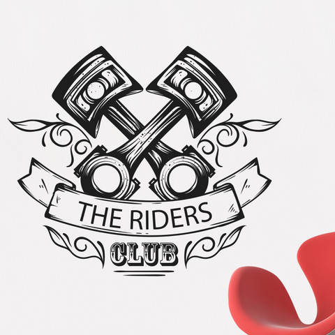 StickMe Motorcycle Riders Club Bike Wall Sticker -SM306 Price in