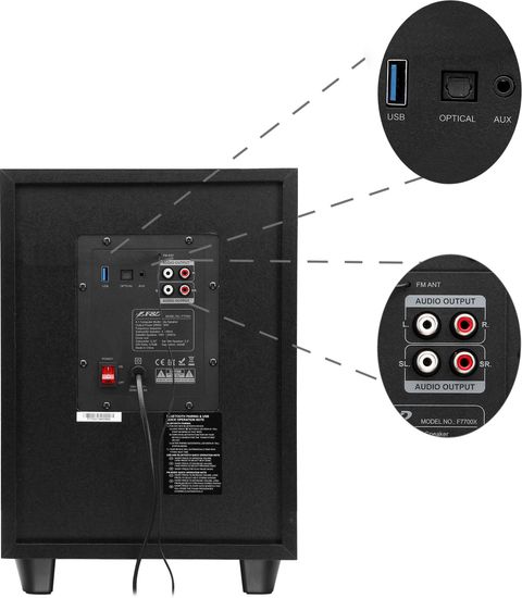 F&D F7700X 80W Bluetooth Home Theatre - Image 6