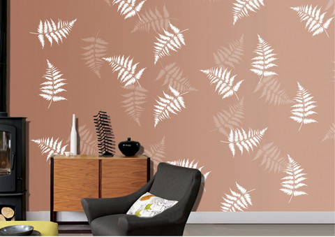leaf stencil for wall