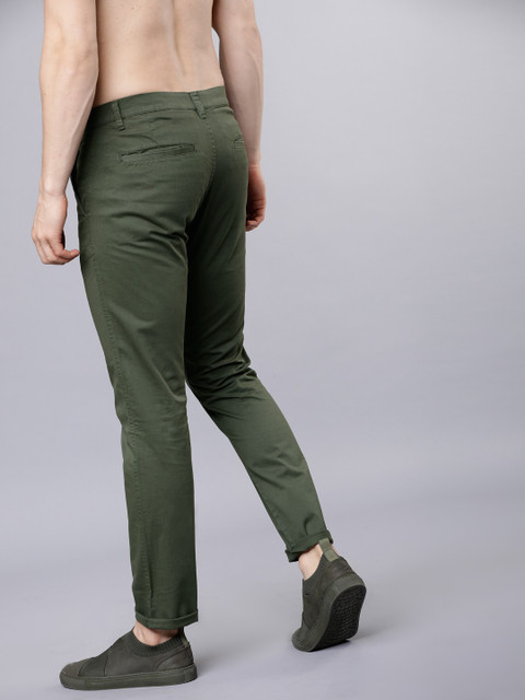 HIGHLANDER Slim Fit Men Green Trousers Buy LIGHT OLIVE