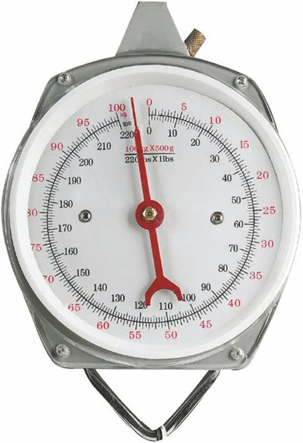 50KG Spring Balance Hanging Hook, Handheld, Metal