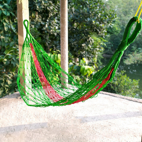 CRM TRADERS Hanging Mesh Relaxing Bed for Garden Outdoor Jhula Hammock  Nylon Small Swing