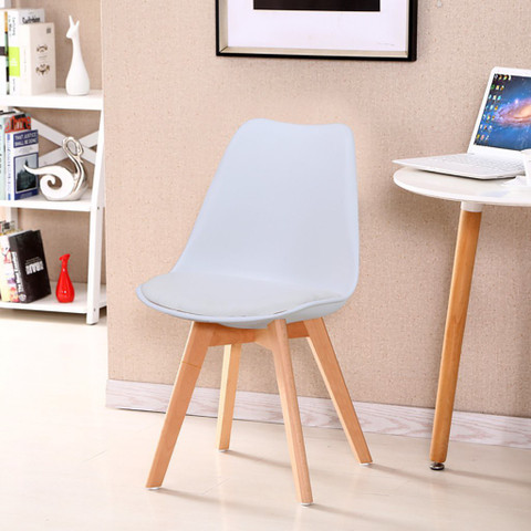 Finch Fox Eames Replica Plastic Padded Solid Wood Legs Seat Dining