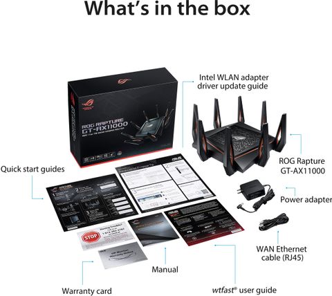 ASUS GT-AX11000 Gaming Router 2.4 GHz, 5 GHz 11000 Mbps Wifi Speed