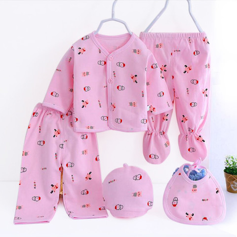 PIKIPOO Presents New Born Baby Summer Wear Baby Clothes 5Pcs Sets