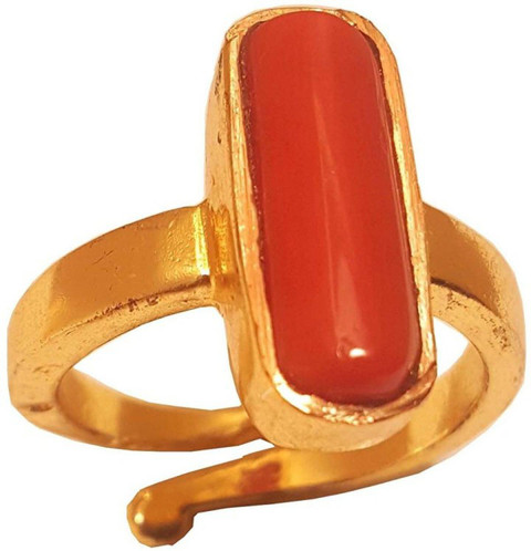 Gemstone Ring Design Moonga Stone Online Aanya Jewels Red Coral