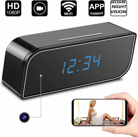 Joyance 5MP WiFi Spy Camera Clock, Motion Based Hidden Camera