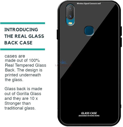 SUNSHINE Back Cover for Vivo Y11 Luxurious 9H Toughened Glass