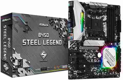ASRock B450 STEEL LEGEND AM4Socket ATX AMD B450 Chipset DDR4