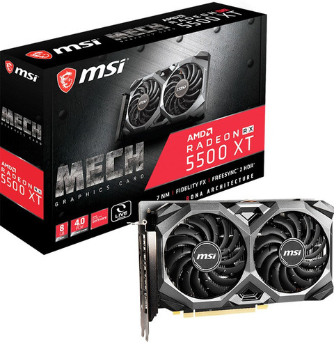 MSI Radeon RX 5500 XT MECH 8G GDDR6 8 GB AMD Radeon Chipset 128