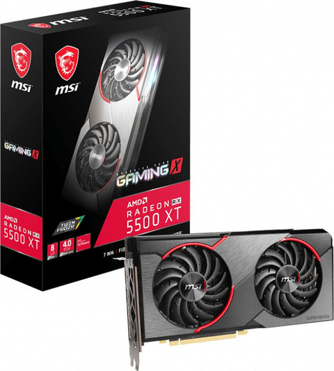 MSI RADEON RX 5500 XT MECH 4G OC　VD7157 MSI Radeon RX 5500 XT GAMING X 8G GDDR6 8 GB AMD Radeon Chipset
