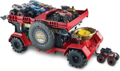 HOT WHEELS MONSTER TRUCKS DOWNHILL RACE GO Play Set MONSTER