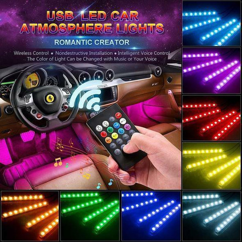 洋楽 dmz 12 mala XZRTZ 176 LED DC 12V Multicolour Music Car Strip Lamp Light For