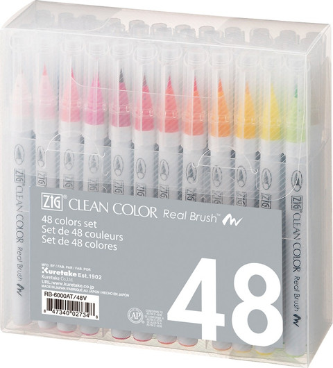 Zig CLEAN COLOR Real Brush 48 colors set CLEAN