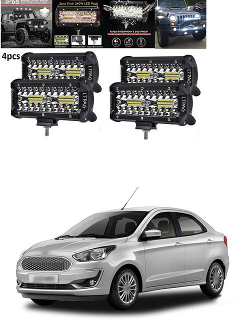 3 4 LED Work Lght Spot Flood Cube Pods Drvng Fog Lamp Offroad Yellow Amber | eBay