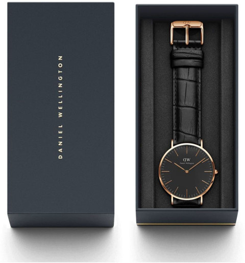 DANIEL WELLINGTON Classic Reading Black color Round 40 mm