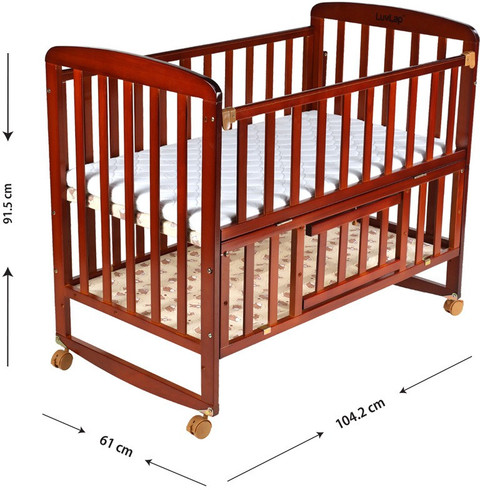 LuvLap Baby Wooden Cot