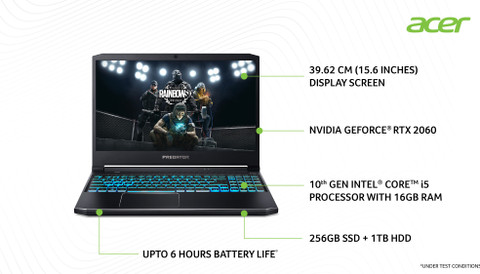 Gaming Laptop 10th Generation I5 16gb Geforce 2060 Acer Predator