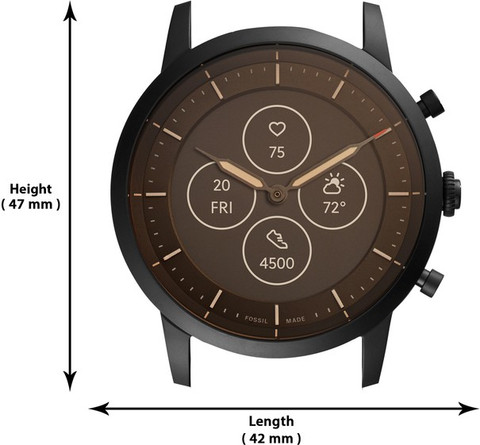 Stainless Steel Fossil Hybrid Smartwatch Vibration Einstellen New