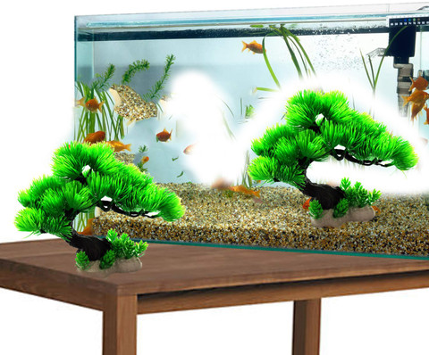 Jainsons Pet Products Artificial Green Tree Plant Ornament for Aquarium  Fish Tank Create Natural Environment in Aquarium Fish