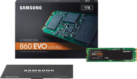 Samsung 860 EVO 1 TB Laptop, Desktop Black SATA Internal Solid