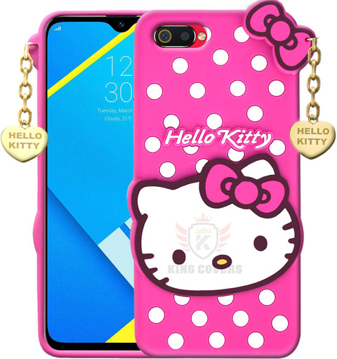 KING COVERS Back Cover for Realme C2 Hello Kitty Case 3D Cute