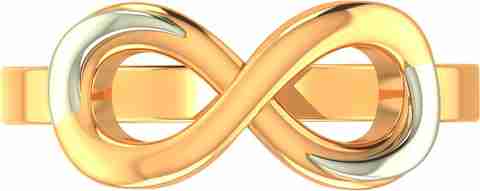 Zeya Infinity Band Ring for Her Couple Band 18kt Yellow Gold ring