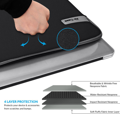 AirCase C45 Laptop Bag Sleeve for 14 Inch Laptop MacBook, Protective,  Neoprene Laptop Sleeve/Cover